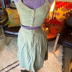 2 piece sage green forever 21 skirt and top set